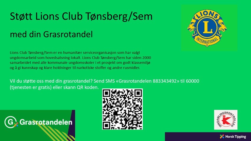 STØTT OSS MED DIN GRASROTANDEL